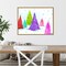 Magic Christmas Trees II by PI Studio 24-in. W x 18-in. H. Canvas Wall Art Print Framed in Gold